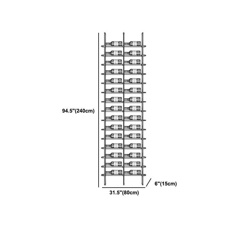 Floor Industrial Wine Rack Bottle Black Iron Bottle Holder for Bar Clearhalo 'furn' 'furn_wine_racks' 'Furniture' 'Kitchen & Dining Furniture' 'Wine Racks' 'wine_racks' 5828165