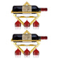 Wall Mounted Wine Holder Metal Home Wine Glass Stemware Rack Holder Wine Bottle & Glass Rack Gold 2 Piece Set Clearhalo 'furn' 'furn_wine_racks' 'Furniture' 'Kitchen & Dining Furniture' 'Wine Racks' 'wine_racks' 5828218