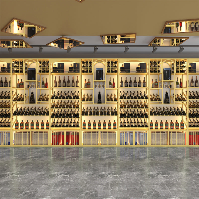 Luxury Floor Wine Shelf Metal Horizontal Wine Racks with Shelf Clearhalo 'furn' 'furn_wine_racks' 'Furniture' 'Kitchen & Dining Furniture' 'Wine Racks' 'wine_racks' 5828345
