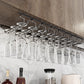 Contemporary Hanging Glass & Stemware Holder Stainless Steel Glass Rack in Black Clearhalo 'furn' 'furn_wine_racks' 'Furniture' 'Kitchen & Dining Furniture' 'Wine Racks' 'wine_racks' 5828372