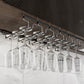 Contemporary Hanging Glass & Stemware Holder Stainless Steel Glass Rack in Black 27"L x 11"W x 2.2"H 1 Piece Clearhalo 'furn' 'furn_wine_racks' 'Furniture' 'Kitchen & Dining Furniture' 'Wine Racks' 'wine_racks' 5828374