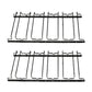 Contemporary Hanging Glass & Stemware Holder Stainless Steel Glass Rack in Black 2 Piece Set Clearhalo 'furn' 'furn_wine_racks' 'Furniture' 'Kitchen & Dining Furniture' 'Wine Racks' 'wine_racks' 5828380