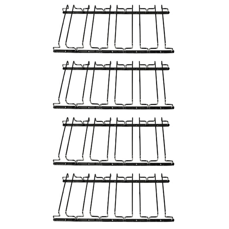 Contemporary Hanging Glass & Stemware Holder Stainless Steel Glass Rack in Black 4 Piece Set Clearhalo 'furn' 'furn_wine_racks' 'Furniture' 'Kitchen & Dining Furniture' 'Wine Racks' 'wine_racks' 5828382