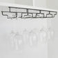 Contemporary Hanging Glass & Stemware Holder Stainless Steel Glass Rack in Black Clearhalo 'furn' 'furn_wine_racks' 'Furniture' 'Kitchen & Dining Furniture' 'Wine Racks' 'wine_racks' 5828388