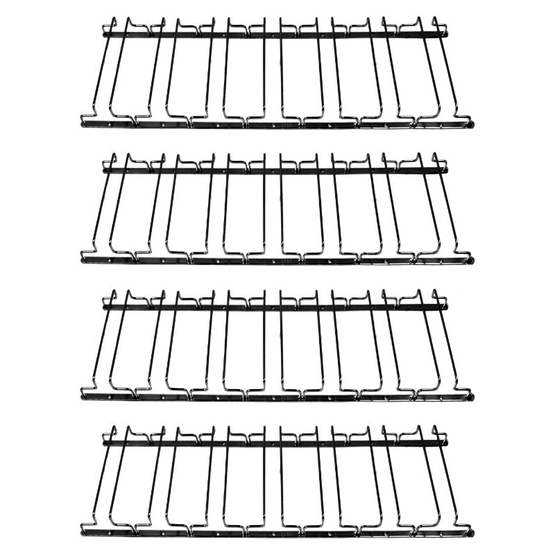 Contemporary Hanging Glass & Stemware Holder Stainless Steel Glass Rack in Black 4 Piece Set Clearhalo 'furn' 'furn_wine_racks' 'Furniture' 'Kitchen & Dining Furniture' 'Wine Racks' 'wine_racks' 5828389