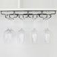 Contemporary Hanging Glass & Stemware Holder Stainless Steel Glass Rack in Black Clearhalo 'furn' 'furn_wine_racks' 'Furniture' 'Kitchen & Dining Furniture' 'Wine Racks' 'wine_racks' 5828390