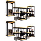 Wall Mounted Wine Holder Manufactured Wood Wine Holder Rack-41.7" X 7.87" X 23.6" Matte Black 2 Piece Set Clearhalo 'furn' 'furn_wine_racks' 'Furniture' 'Kitchen & Dining Furniture' 'Wine Racks' 'wine_racks' 5828412