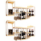Wall Mounted Wine Holder Manufactured Wood Wine Holder Rack-41.7" X 7.87" X 23.6" White 2 Piece Set Clearhalo 'furn' 'furn_wine_racks' 'Furniture' 'Kitchen & Dining Furniture' 'Wine Racks' 'wine_racks' 5828416