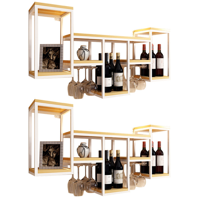 Wall Mounted Wine Holder Manufactured Wood Wine Holder Rack-41.7" X 7.87" X 23.6" White 2 Piece Set Clearhalo 'furn' 'furn_wine_racks' 'Furniture' 'Kitchen & Dining Furniture' 'Wine Racks' 'wine_racks' 5828416