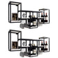 Wall Mounted Wine Holder Manufactured Wood Wine Holder Rack-41.7" X 7.87" X 23.6" Black White 2 Piece Set Clearhalo 'furn' 'furn_wine_racks' 'Furniture' 'Kitchen & Dining Furniture' 'Wine Racks' 'wine_racks' 5828421