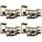 Wall Mounted Wine Holder Manufactured Wood Wine Holder Rack-41.7" X 7.87" X 23.6" Gold-Black 4 Piece Set Clearhalo 'furn' 'furn_wine_racks' 'Furniture' 'Kitchen & Dining Furniture' 'Wine Racks' 'wine_racks' 5828430