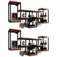 Wall Mounted Wine Holder Manufactured Wood Wine Holder Rack-41.7" X 7.87" X 23.6" Black-Orange 2 Piece Set Clearhalo 'furn' 'furn_wine_racks' 'Furniture' 'Kitchen & Dining Furniture' 'Wine Racks' 'wine_racks' 5828431