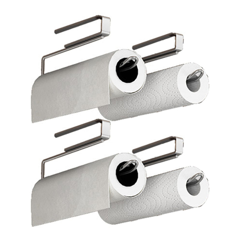 Porta vinicola moderna sospesa in metallo da 0,92 "W Porta dello stelo in nero/argento