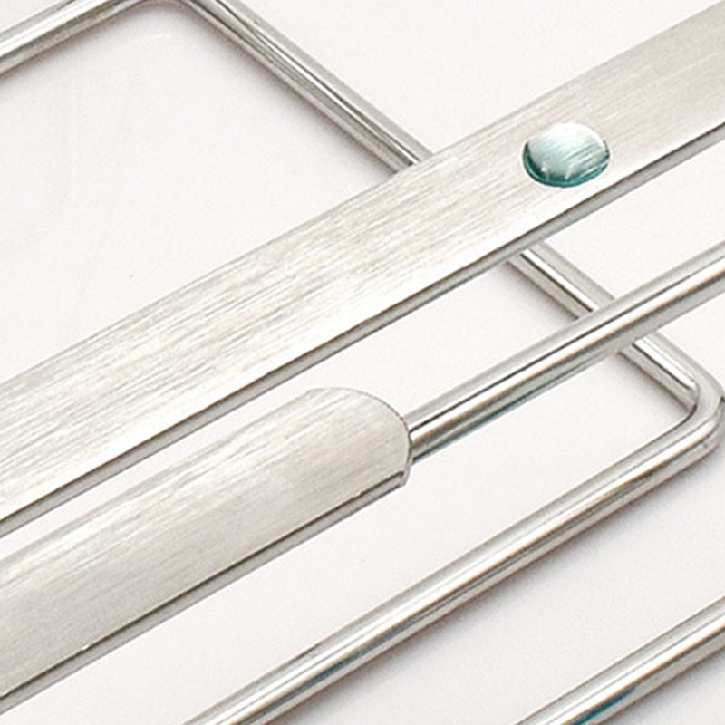 Porta vinicola moderna sospesa in metallo da 0,92 "W Porta dello stelo in nero/argento