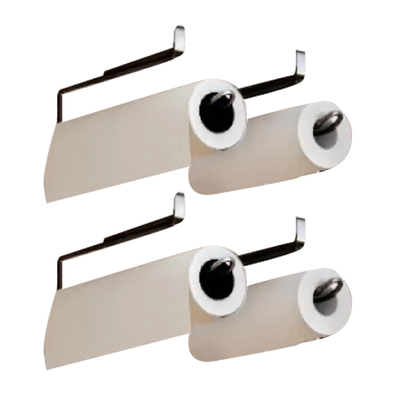 Porta vinicola moderna sospesa in metallo da 0,92 "W Porta dello stelo in nero/argento