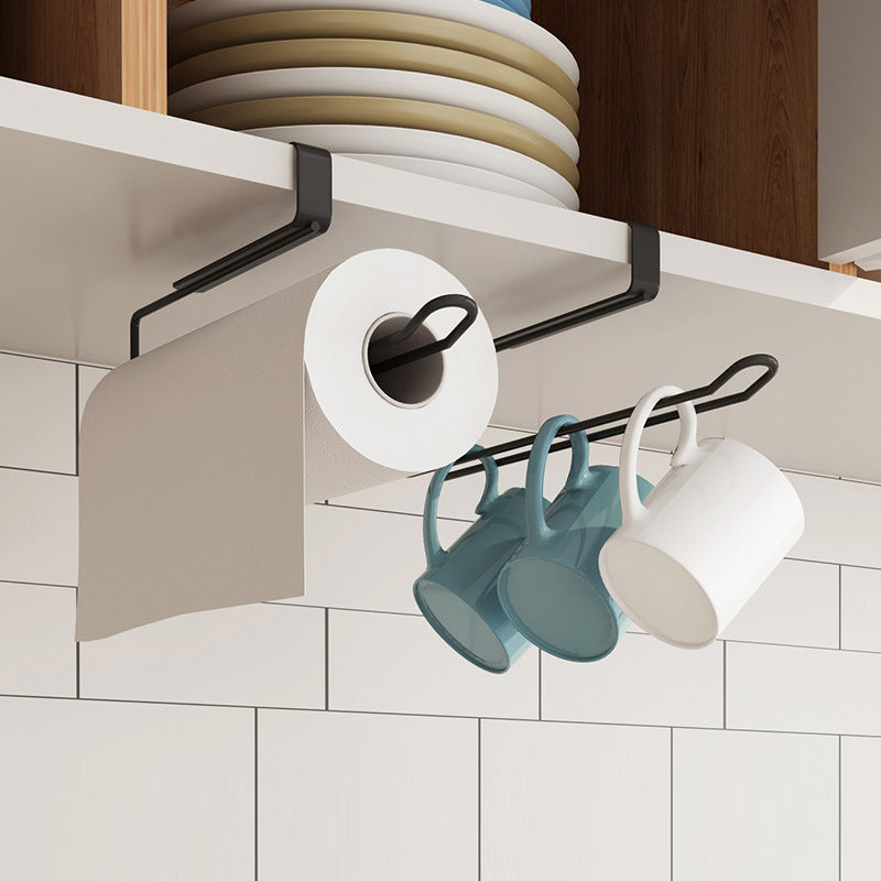 Porta vinicola moderna sospesa in metallo da 0,92 "W Porta dello stelo in nero/argento