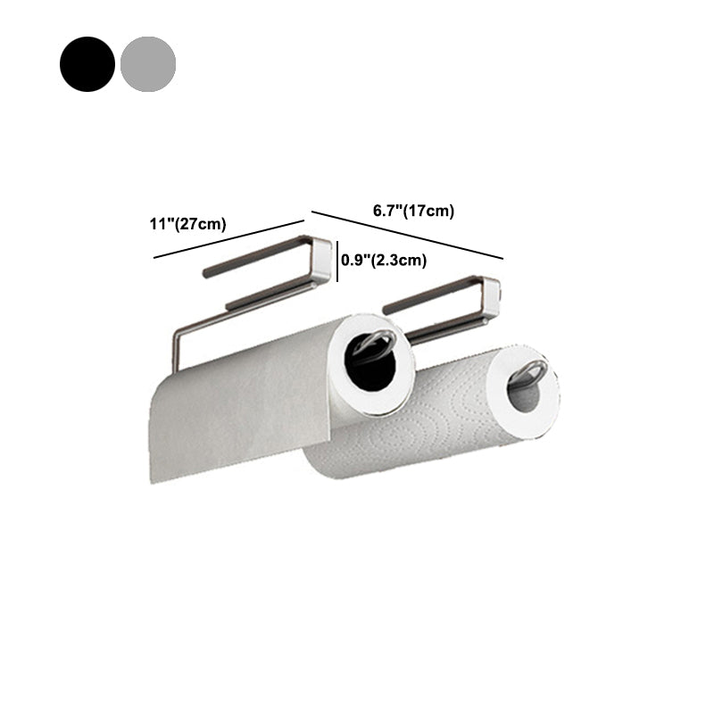 Porta vinicola moderna sospesa in metallo da 0,92 "W Porta dello stelo in nero/argento