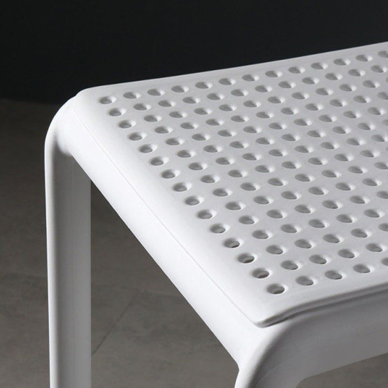Scandinavian Plastic Barstool Plastic Counter Stool Rectangle Seat in Matte Finish Clearhalo 'Bar Furniture' 'Bar Stools' 'bar_stools' 'furn' 'furn_bar_stools' 'Furniture' 'Kitchen & Dining Furniture' 5828521