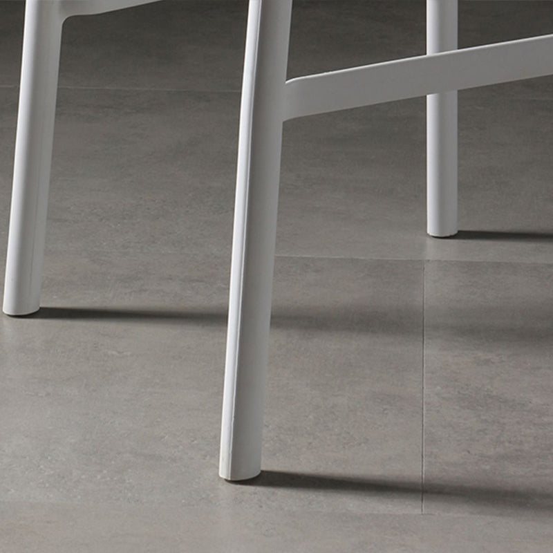 Scandinavian Plastic Barstool Plastic Counter Stool Rectangle Seat in Matte Finish Clearhalo 'Bar Furniture' 'Bar Stools' 'bar_stools' 'furn' 'furn_bar_stools' 'Furniture' 'Kitchen & Dining Furniture' 5828522