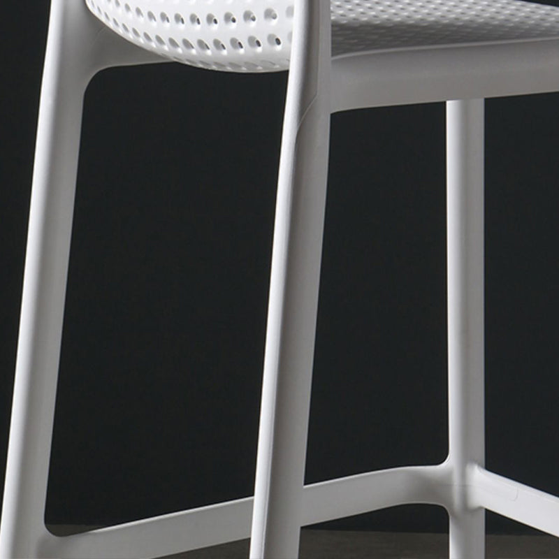 Scandinavian Plastic Barstool Plastic Counter Stool Rectangle Seat in Matte Finish Clearhalo 'Bar Furniture' 'Bar Stools' 'bar_stools' 'furn' 'furn_bar_stools' 'Furniture' 'Kitchen & Dining Furniture' 5828524