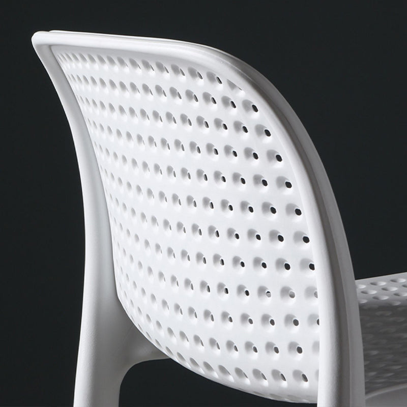 Scandinavian Plastic Barstool Plastic Counter Stool Rectangle Seat in Matte Finish Clearhalo 'Bar Furniture' 'Bar Stools' 'bar_stools' 'furn' 'furn_bar_stools' 'Furniture' 'Kitchen & Dining Furniture' 5828526