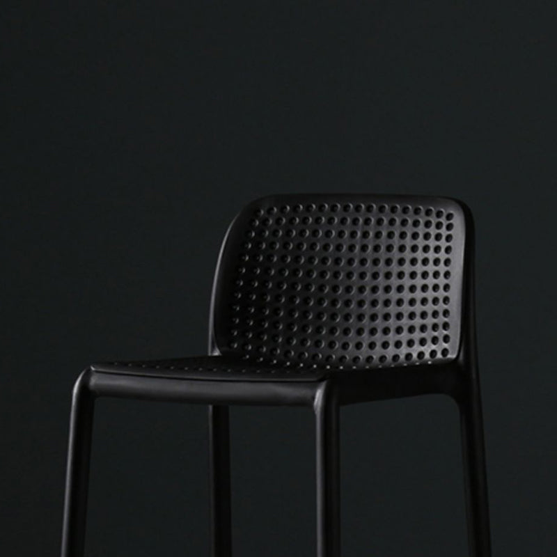 Scandinavian Plastic Barstool Plastic Counter Stool Rectangle Seat in Matte Finish Clearhalo 'Bar Furniture' 'Bar Stools' 'bar_stools' 'furn' 'furn_bar_stools' 'Furniture' 'Kitchen & Dining Furniture' 5828531