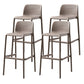 Scandinavian Plastic Barstool Plastic Counter Stool Rectangle Seat in Matte Finish Taupe 4 Piece Set Clearhalo 'Bar Furniture' 'Bar Stools' 'bar_stools' 'furn' 'furn_bar_stools' 'Furniture' 'Kitchen & Dining Furniture' 5828534