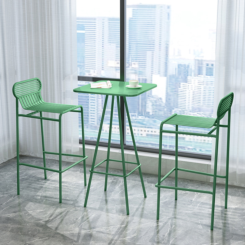 Modern Outdoor Counter Stool Rectangle Iron Footrest Counter Bar Stool Clearhalo 'Bar Furniture' 'Bar Stools' 'bar_stools' 'furn' 'furn_bar_stools' 'Furniture' 'Kitchen & Dining Furniture' 5828547
