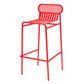 Modern Outdoor Counter Stool Rectangle Iron Footrest Counter Bar Stool Red 1 Piece Clearhalo 'Bar Furniture' 'Bar Stools' 'bar_stools' 'furn' 'furn_bar_stools' 'Furniture' 'Kitchen & Dining Furniture' 5828562