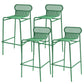 Modern Outdoor Counter Stool Rectangle Iron Footrest Counter Bar Stool Green 4 Piece Set Clearhalo 'Bar Furniture' 'Bar Stools' 'bar_stools' 'furn' 'furn_bar_stools' 'Furniture' 'Kitchen & Dining Furniture' 5828574
