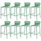 Modern Outdoor Counter Stool Rectangle Iron Footrest Counter Bar Stool Green 8 Piece Set Clearhalo 'Bar Furniture' 'Bar Stools' 'bar_stools' 'furn' 'furn_bar_stools' 'Furniture' 'Kitchen & Dining Furniture' 5828576