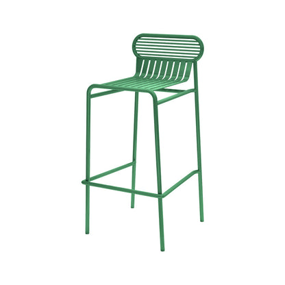 Modern Outdoor Counter Stool Rectangle Iron Footrest Counter Bar Stool Green 1 Piece Clearhalo 'Bar Furniture' 'Bar Stools' 'bar_stools' 'furn' 'furn_bar_stools' 'Furniture' 'Kitchen & Dining Furniture' 5828582