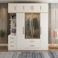 White Wardrobe Cabinet Contemporary Engineered Wood Wardrobe Armoire Clearhalo 'Armoires & Wardrobes' 'armoires_wardrobes' 'Bedroom Furniture' 'furn' 'furn_armoires_wardrobes' 'Furniture' 5828589