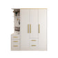 White Wardrobe Cabinet Contemporary Engineered Wood Wardrobe Armoire 47.2"L x 23.6"W x 76.8"H White Armoires & Sideboard Clearhalo 'Armoires & Wardrobes' 'armoires_wardrobes' 'Bedroom Furniture' 'furn' 'furn_armoires_wardrobes' 'Furniture' 5828596