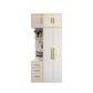 White Wardrobe Cabinet Contemporary Engineered Wood Wardrobe Armoire 23.6"L x 23.6"W x 76.8"H White Armoires& Sideboard& Top Cabinet Clearhalo 'Armoires & Wardrobes' 'armoires_wardrobes' 'Bedroom Furniture' 'furn' 'furn_armoires_wardrobes' 'Furniture' 5828606