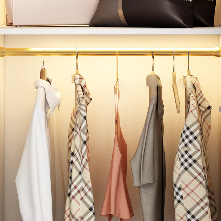 White Wardrobe Cabinet Contemporary Engineered Wood Wardrobe Armoire Clearhalo 'Armoires & Wardrobes' 'armoires_wardrobes' 'Bedroom Furniture' 'furn' 'furn_armoires_wardrobes' 'Furniture' 5828610