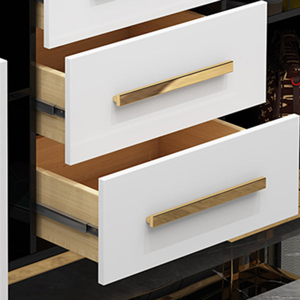 Pierre de pierre glamour et en bois 47,5 "L Buffet de cuisine buffet avec tiroirs et rangement