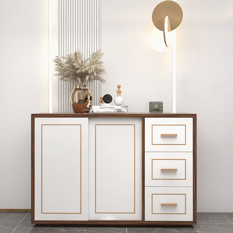 Credenza in legno ingegnerizzato a 3 cassetti ingegnerizzati moderni per soggiorno per soggiorno