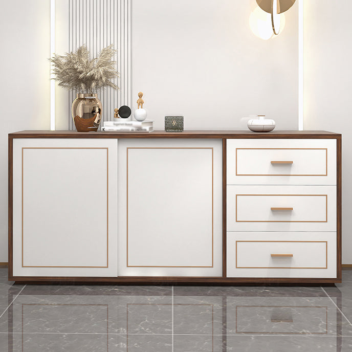 Credenza in legno ingegnerizzato a 3 cassetti ingegnerizzati moderni per soggiorno per soggiorno