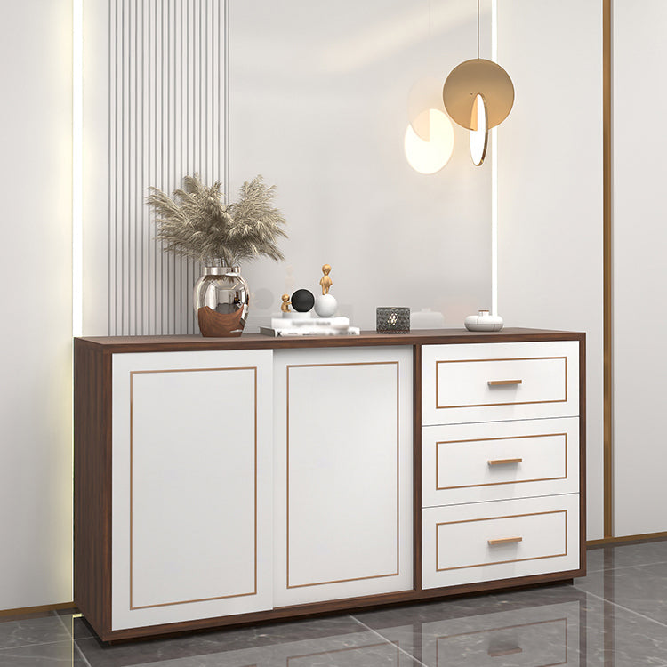 Credenza in legno ingegnerizzato a 3 cassetti ingegnerizzati moderni per soggiorno per soggiorno