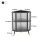 Living Room Minimalism Buffet Server Glass Door Metal Frame Dining Server Clearhalo 'buffet_sideboard' 'Buffets & Sideboards' 'furn' 'furn_buffet_sideboard' 'Furniture' 'Kitchen & Dining Furniture' 5828683