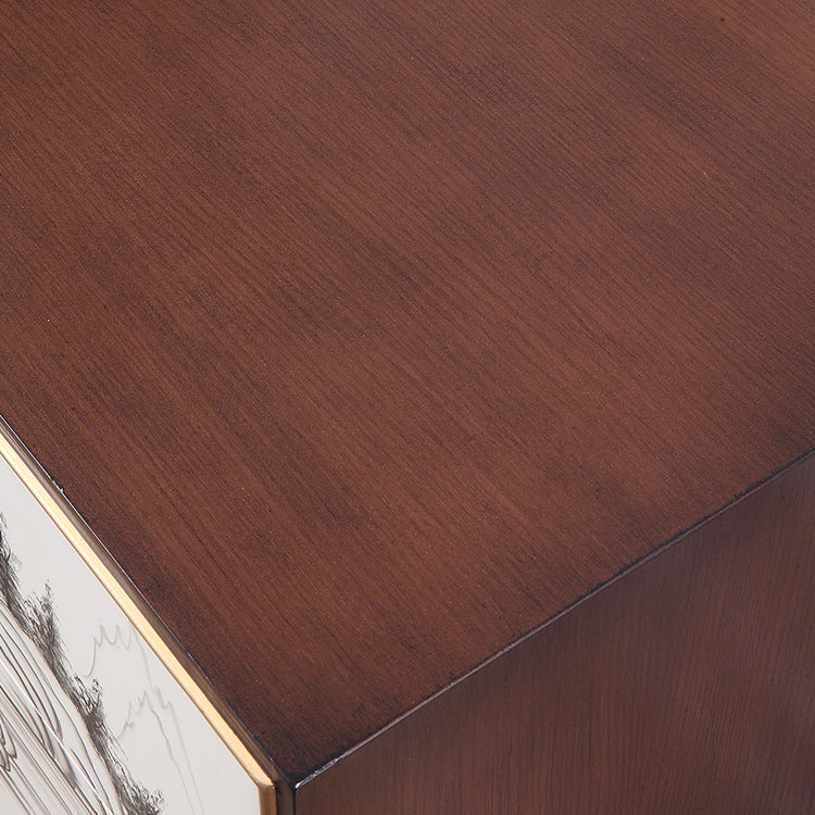 Birch Wood Dining Room Sideboard Cabinet Glam Server Cabinet with Storage Clearhalo 'buffet_sideboard' 'Buffets & Sideboards' 'furn' 'furn_buffet_sideboard' 'Furniture' 'Kitchen & Dining Furniture' 5828697