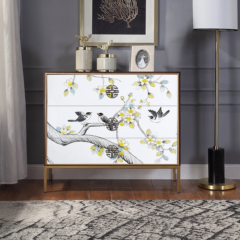 Birch Wood Dining Room Sideboard Cabinet Glam Server Cabinet with Storage Clearhalo 'buffet_sideboard' 'Buffets & Sideboards' 'furn' 'furn_buffet_sideboard' 'Furniture' 'Kitchen & Dining Furniture' 5828702