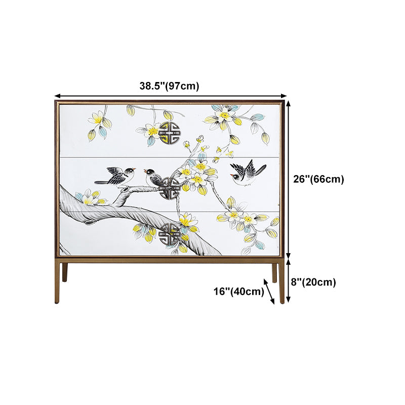 Birch Wood Dining Room Sideboard Cabinet Glam Server Cabinet with Storage Clearhalo 'buffet_sideboard' 'Buffets & Sideboards' 'furn' 'furn_buffet_sideboard' 'Furniture' 'Kitchen & Dining Furniture' 5828703