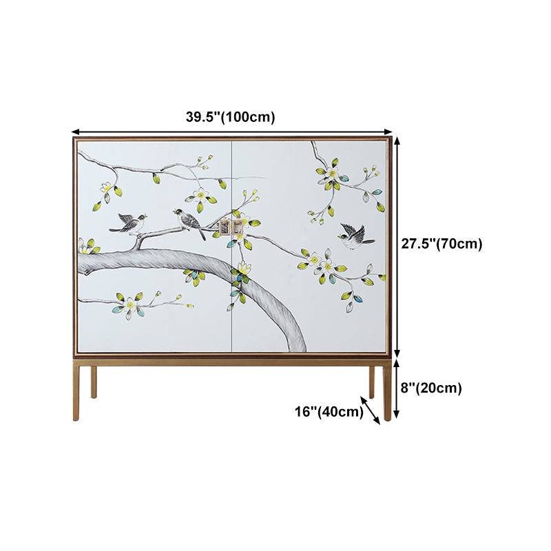Birch Wood Dining Room Sideboard Cabinet Glam Server Cabinet with Storage Clearhalo 'buffet_sideboard' 'Buffets & Sideboards' 'furn' 'furn_buffet_sideboard' 'Furniture' 'Kitchen & Dining Furniture' 5828705