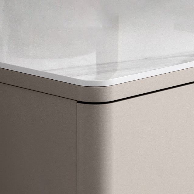 Gabinete paralero de la sala de estar de madera Glam Credenza con almacenamiento y cajones