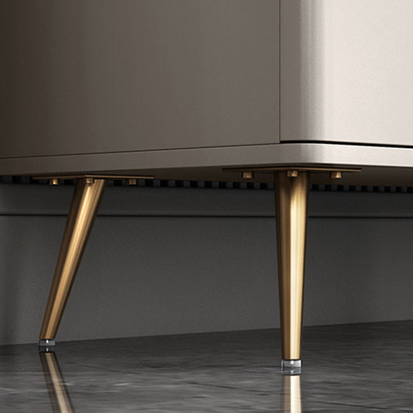 Gabinete paralero de la sala de estar de madera Glam Credenza con almacenamiento y cajones