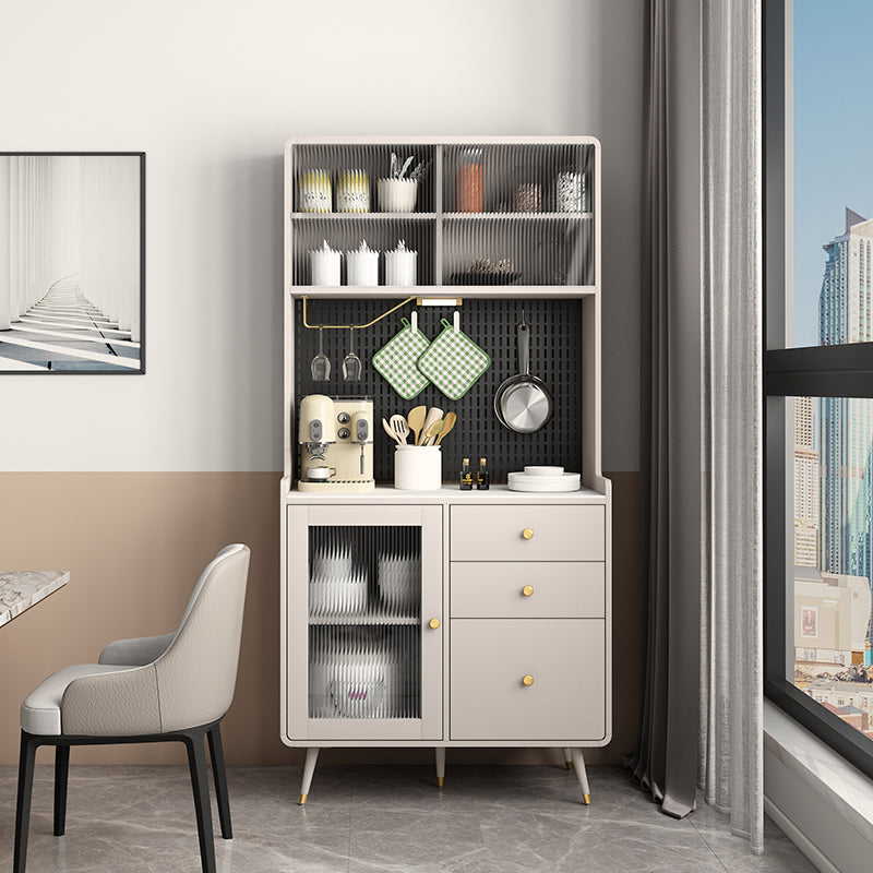 Artificial Wood Living Room Sideboard Gabinete Glam Credenza con cajones y almacenamiento