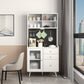 Artificial Wood Living Room Sideboard Gabinete Glam Credenza con cajones y almacenamiento