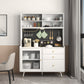 Artificial Wood Living Room Sideboard Gabinete Glam Credenza con cajones y almacenamiento